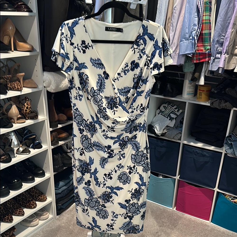 Blue Floral Women's Dress
